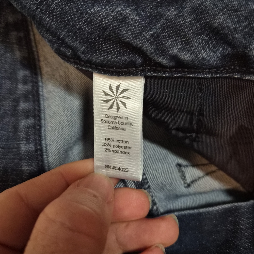Athleta Skinny Jeans High Rise Dark Wash Stretch Sculptek sz 4 - Picture 10 of 11